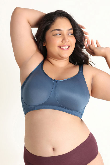 Zivame True Curv Single Layered Non Wired Full Coverage Super Support Bra - Real Teal — image 2